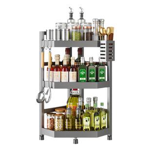 厨房台面三角区置物架调料架台面放调味瓶品三角转角多功能收纳架