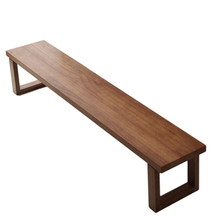 中古风实木长条凳简约客厅进门原木板凳床尾换鞋凳家用餐桌长条凳