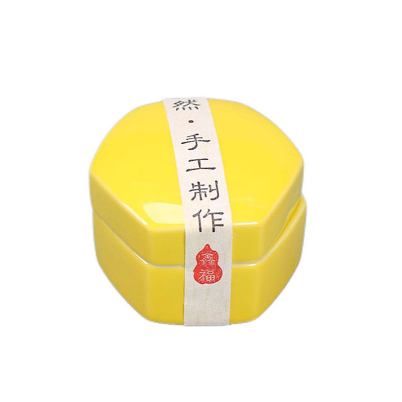 35ml陶瓷六棱罐药丸盒可定制图文