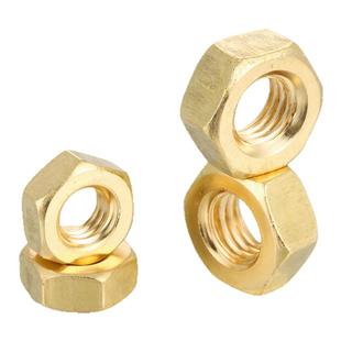 H62 六角黄铜螺母表面清洗无油污黄铜冷镦外六角螺母小螺帽全系列