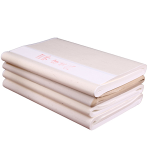 江左 100张国画四尺生宣书法半生熟宣纸小刀头初学者练习宣纸批发