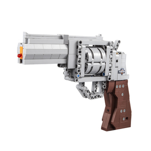 双鹰咔哒左轮手枪积木6岁儿童益智9拼装玩具8-10-12男孩生日礼物