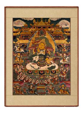 唐卡-八方财神版画客厅装饰画