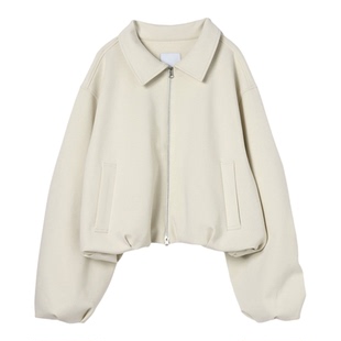 JEANASIS外套女2026春季新款泡泡袖针织短款夹克服645450