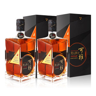 【张裕官方】可雅珍藏五星金奖男人四十白兰地洋酒500ml*2礼盒装