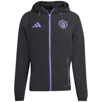 【自营】adidas阿迪达斯曼联足球训练外套男梭织连帽夹克JV5351