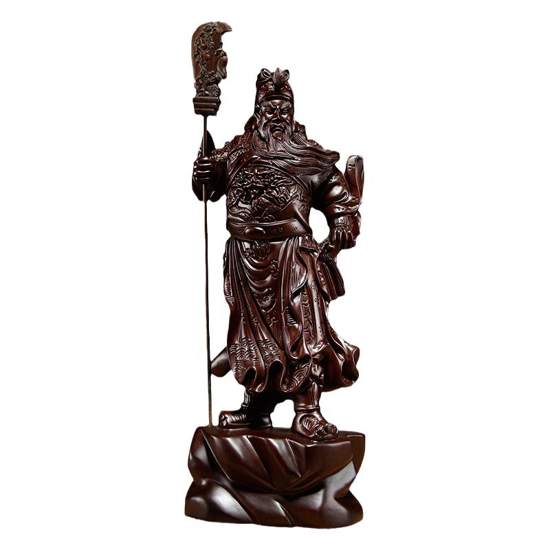 黑檀木佛像武财神红木开业