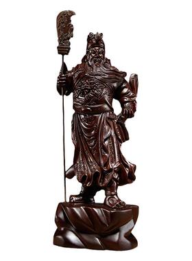 黑檀木佛像武财神红木开业