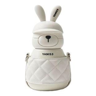 yanis3正品可可兔儿童保温杯女生高颜值大容量可爱吸管杯生日礼物