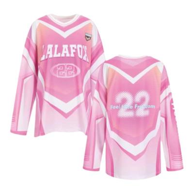 韩素希金宝罗同款博主推荐~23夏韩国LALAFOX千禧辣妹运动球衣T恤