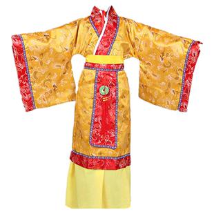 儿童皇帝古装演出服太子服汉服中国风汉唐秦始皇陛下龙袍大王服装