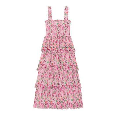 GANNI约会连衣裙度假风蛋糕长裙