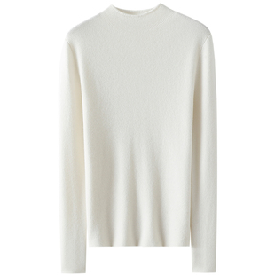 哇塞~百搭美人!半高领100%纯山羊绒衫女羊绒毛衣针织打底衫秋冬