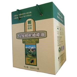 甘肃陇南橄榄油特级初榨橄榄油食用油田园橄榄油整箱4瓶/6瓶装
