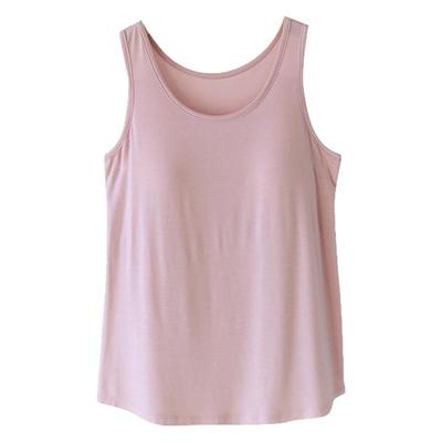 夏季女士带胸垫莫代尔背心