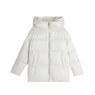 沫沫家童装冬装女大童2026冬季新款青少年中长款休闲连帽羽绒服