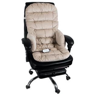 冬季电按摩加热座垫靠背一体办公室老板椅加高加热按摩保暖椅子垫