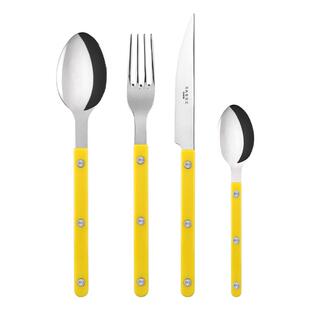 Sabre Paris法式牛排餐具刀叉套装西餐刀叉餐具叉子甜品勺子黄色