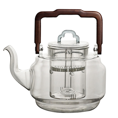 禾器煮茶壶耐热玻璃蒸煮两用茶壶