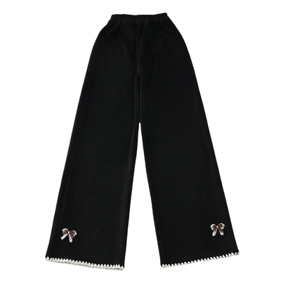 女童加绒裤子中大童一体绒阔腿裤