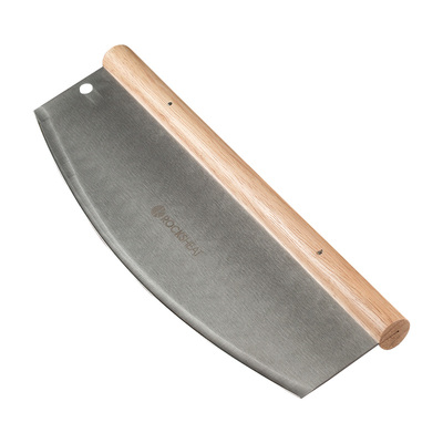 不锈钢披萨刀摇刀橡胶木手柄