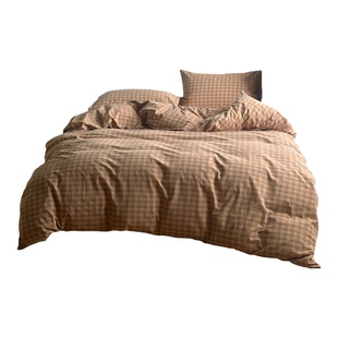 北欧风全棉色织复古色水洗棉居家四件套A类超柔100%纯棉公寓床品