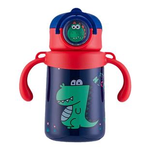 2025新款儿童带手柄保温杯幼儿园宝宝吸管杯婴幼儿学饮杯防摔水壶