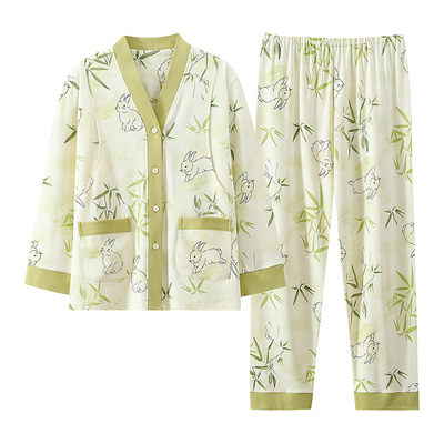 秋冬产妇家居月子服纯棉11月份孕妇睡衣孕期专用小个子哺乳套装12