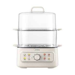 美的电蒸锅多功能家用三层蒸煮一体锅早餐机多层大容量2026年新款
