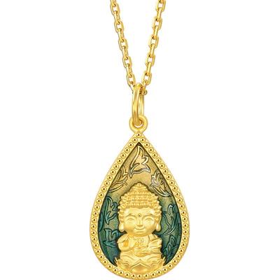 周生生药师佛足金吊坠生生有礼黄金挂坠93562P计价