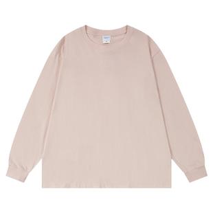 小尼力260G重磅厚实秋季ins长袖T恤男士2025新款纯棉螺纹袖口上衣