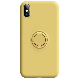 适用于苹果x手机壳液态硅胶iphonex全包防摔iphonexr简约纯色xsmax男女网红XR超薄软壳xmax创意指环支架ins风