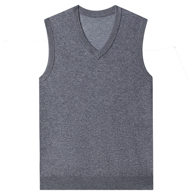 罗蒙100%纯羊毛衫背心男士春秋季