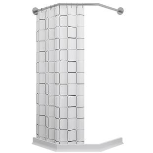 尺寸可定做免打孔钻石型浴帘杆卫生间伸缩浴室帘杆简易淋浴杆套装