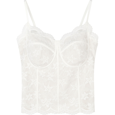 法式带胸垫蕾丝保暖背心吊带