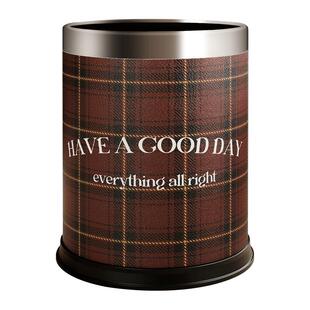 中古风垃圾桶高颜值家用客厅轻奢高档美式复古卧室2025新款大容量