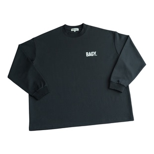 BAGGGGY新疆长绒棉廓形印花LOGO长袖T恤胸围148 140斤-280斤