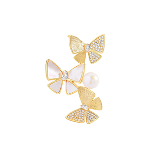 气质高级蝴蝶胸针女款奢华大气精致时尚固定大衣西装别针胸花配饰