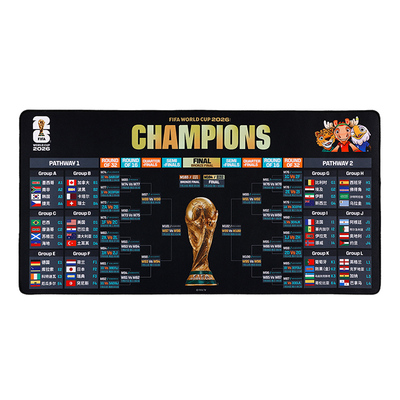FIFA2026美加墨世界杯大鼠标垫办公游戏桌垫加厚锁边防滑耐磨