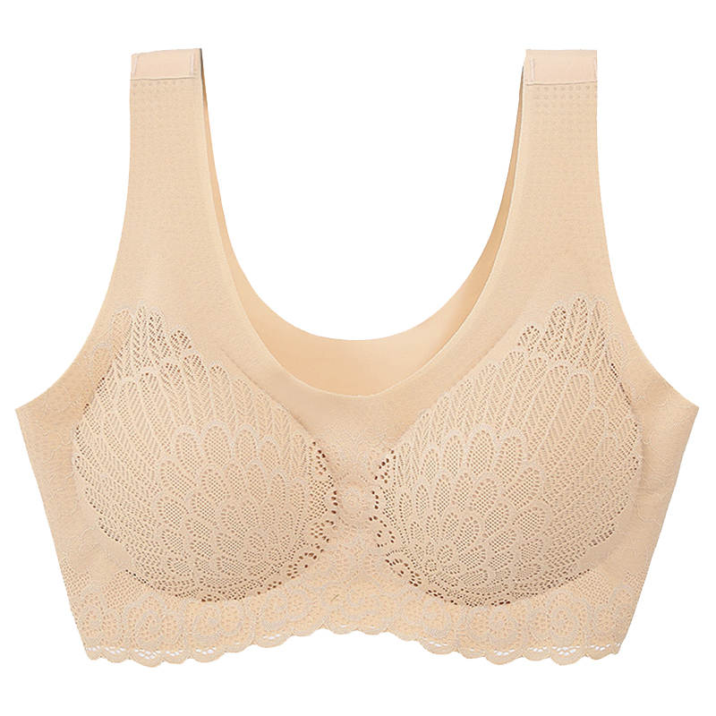 美朵黛乳膠內(nèi)衣無鋼圈舒適聚攏蕾絲文胸無痕美背運動款內(nèi)衣