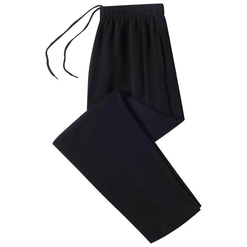 男士运动裤纯棉加绒加厚秋冬季休闲裤跑步男长裤加肥加大健身卫裤