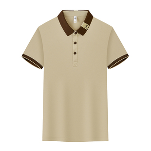 冰丝凉感工作服polo衫定制印logo奶茶蛋糕咖啡店餐饮短袖工装T恤