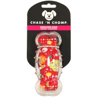 CAITEC美国狗狗玩具圣诞假日发声骨棒耐咬声音轻柔不吵人中小型犬