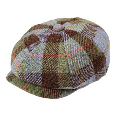 报童帽休闲男女复古格纹八角帽