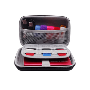 u盘收纳包 银行u盾企业网银ukey密码器k宝整理盒移动硬盘数据线优盘包硬壳套大容量便携保护袋多层防震数码包