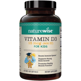 naturewise婴幼儿维生素D3阳光蓝d3宝宝600iu新生儿童vd3滴剂补钙