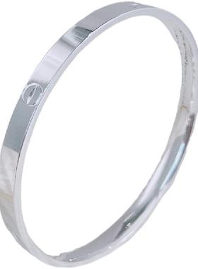 纯银手镯卡地亚同款足银