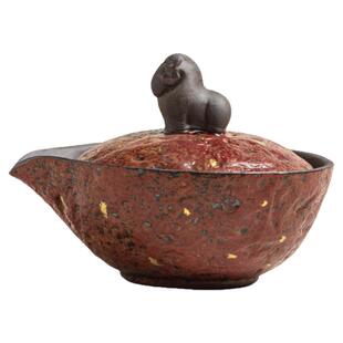 闽瓷陶艺满山红洒金小马手抓壶家用复古老岩泥泡茶单壶过滤复古壶