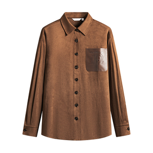 Navigare意大利小帆船美拉德女士衬衫外套春季新款工装长袖上衣