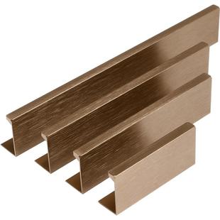 威法金拉丝铜古金柜门隐形拉手轻奢橱柜门缝内嵌入式暗藏抽屉把手